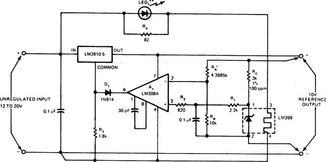 Высокоточный источник опорного напряжения на 10 В Высокоточный источник опорного напряжения на 10 В