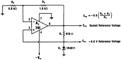 Источник опорного напряжения с напряжением -6,6 В на операционном усилителе
