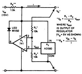 Схема источника опорного напряжения с линейным регулированием Схема источника опорного напряжения с линейным регулированием