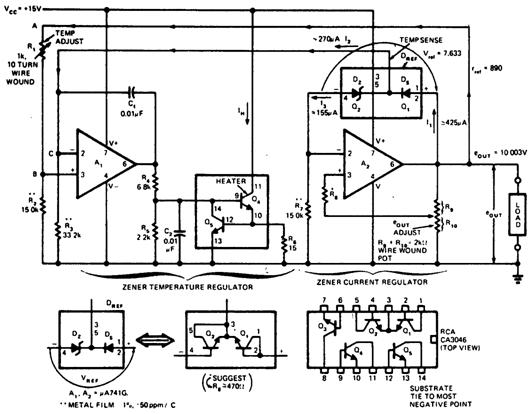 Источник эталонного термостабильного 10-вольтового напряжения Источник эталонного термостабильного 10-вольтового напряжения