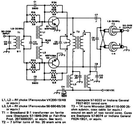 Схема линейного усилителя мощностью 300 Вт на полупроводниках