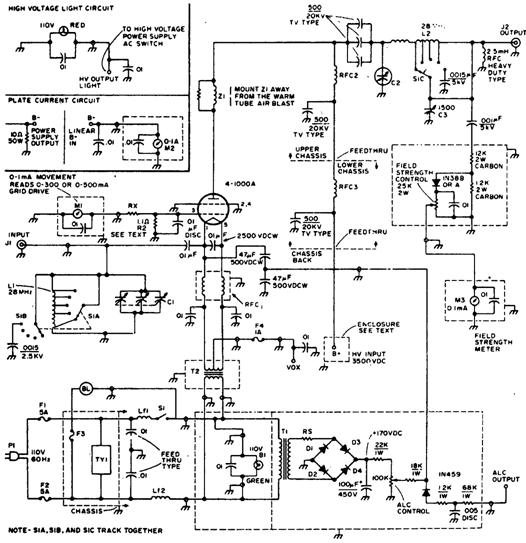 Ламповый усилитель мощностью 1 кВт с заземленной сеткой Ламповый усилитель мощностью 1 кВт с заземленной сеткой