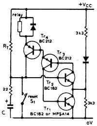  Стабильный таймер на 4 транзисторах